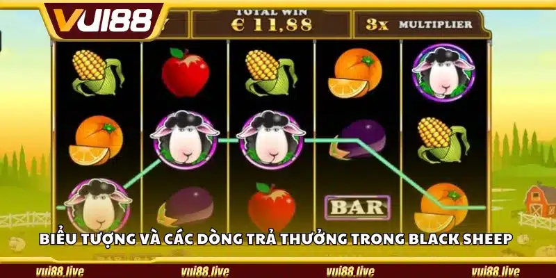 Biểu tượng và các dòng trả thưởng trong Black Sheep