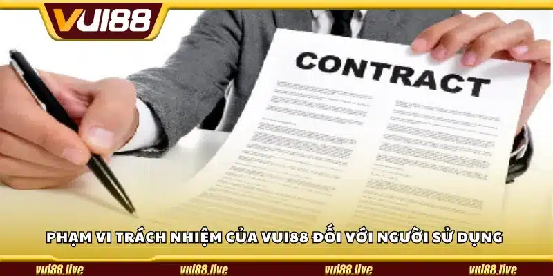 Phạm vi trách nhiệm của Vui88 đối với người sử dụng